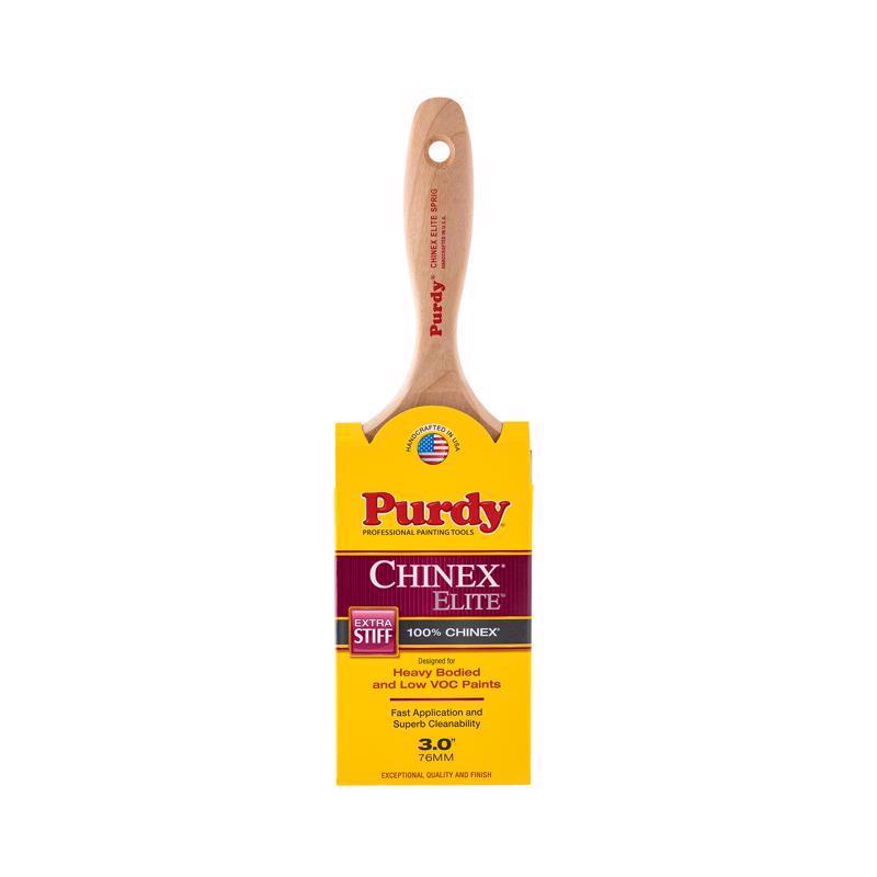 Purdy Chinex Elite Sprig 3 in. Extra Stiff Flat Trim Paint Brush