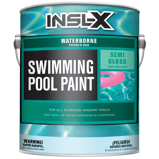 Insl-X Indoor and Outdoor Semi-Gloss Aquamarine Acrylic Swimming Pool Paint 1 gal