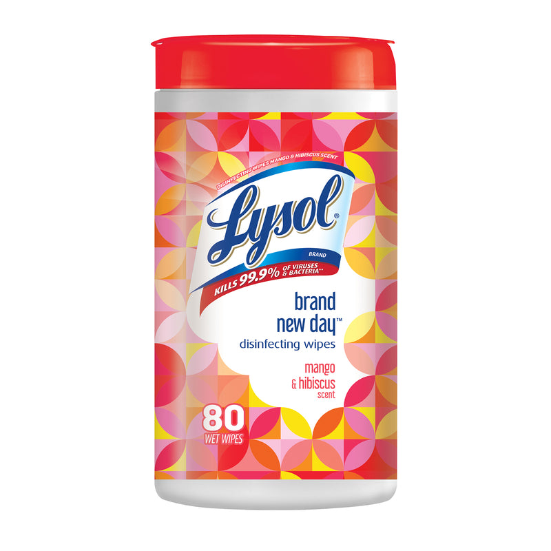 Lysol Brand New Day Mango & Hibiscus Scent Disinfecting Wipes 80 ct 1 pk