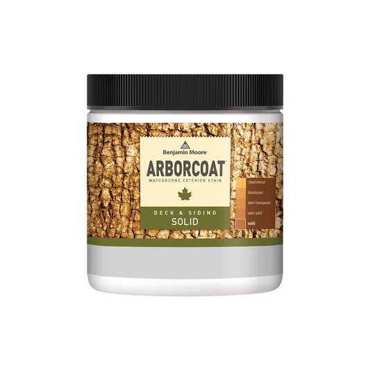 Benjamin Moore Arborcoat Solid Tintable Matte Base 3 Acrylic Latex Deck and Siding Stain 8 oz