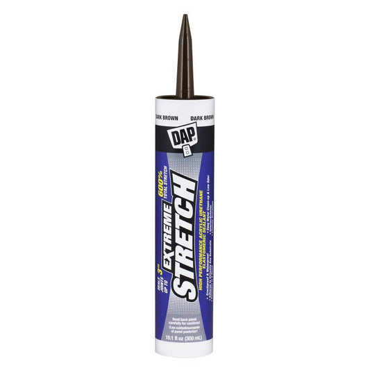 DAP Extreme Stretch Dark Brown Acrylic Urethane All Purpose Elastomeric Sealant 10.1 oz