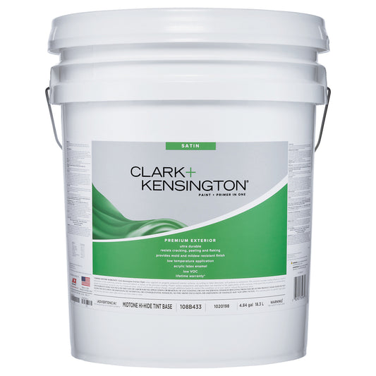 Clark+Kensington Satin Tint Base Mid-Tone Base Premium Paint Exterior 5 gal