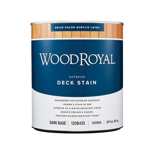 Ace Wood Royal Solid Tintable Flat Tint Base Dark Base Acrylic Latex Deck Stain 1 qt