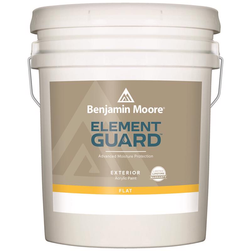 Benjamin Moore Element Guard Flat White Paint Exterior 5 gal