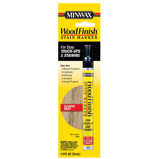 Minwax Wood Finish Stain Marker Semi-Transparent Classic Gray Touch-Up and Stain Marker 1/3 oz