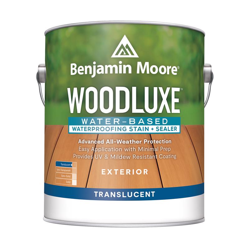 Benjamin Moore Woodluxe Translucent Teak Water-Based Acrylic Latex Waterproofing Wood Stain and Seal