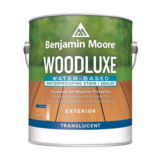 Benjamin Moore Woodluxe Translucent Cedar Water-Based Acrylic Latex Waterproofing Wood Stain and Sea