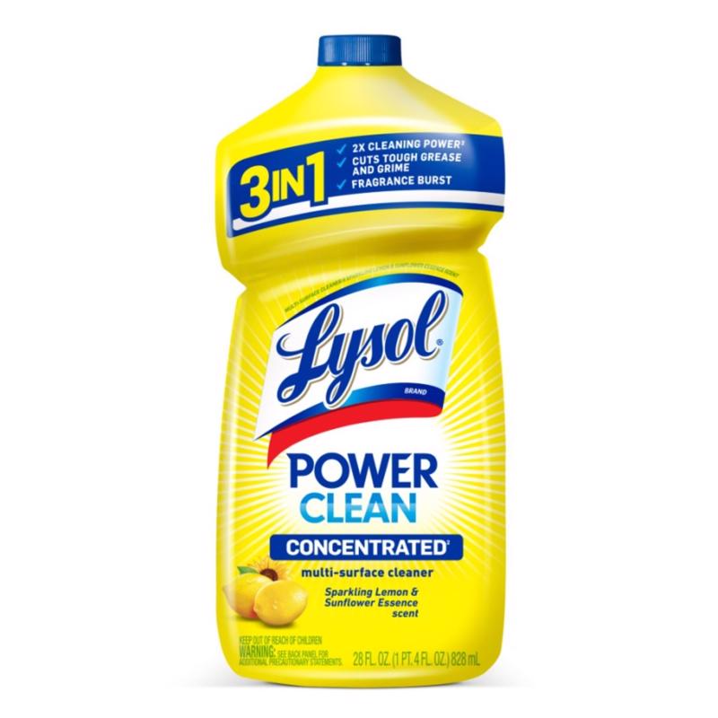 Lysol Sparkling Lemon & Sunflower Essence Scent Concentrated Multi-Surface Cleaner Liquid 28 oz