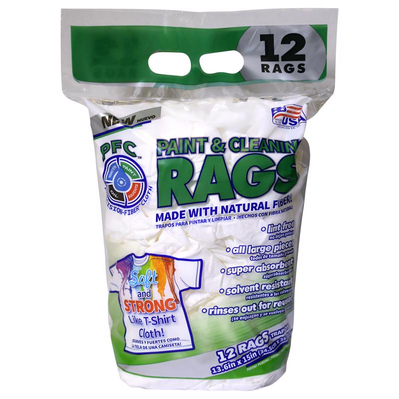 PFC Precision-Fiber 13.6 in. W X 15 in. L White Natural Fibers Rags