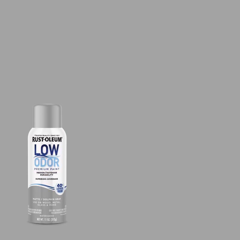Rust-Oleum Low Odor Matte Dolphin Gray Spray  Paint 11 oz