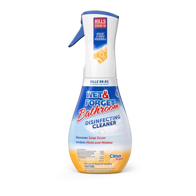 Wet & Forget Citrus Scent Bathroom Cleaner 16.9 oz Foam