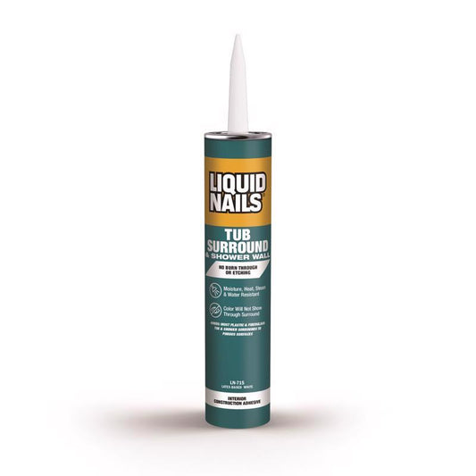 Liquid Nails Tub Surround & Shower Wall High Strength Latex White Adhesive 10 oz