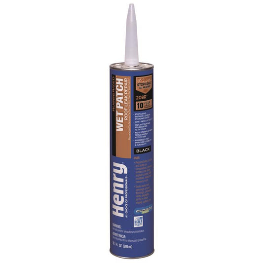 Henry Wet Patch Black Asphalt All-Weather Roof Cement 11 oz