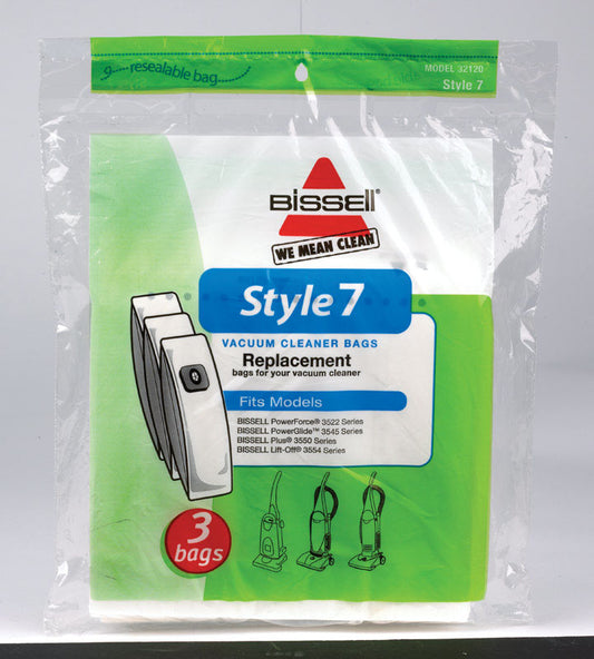 Bissell Vacuum Bag For Upright Vacuums 3 pk
