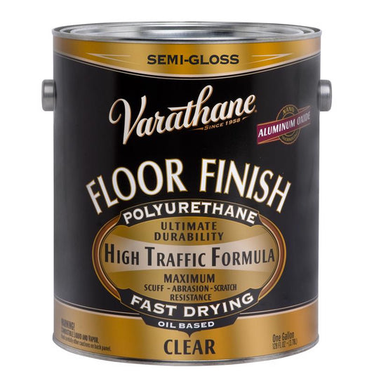 Varathane Floor Finish Semi-Gloss Clear Oil-Based Floor Paint 1 gal