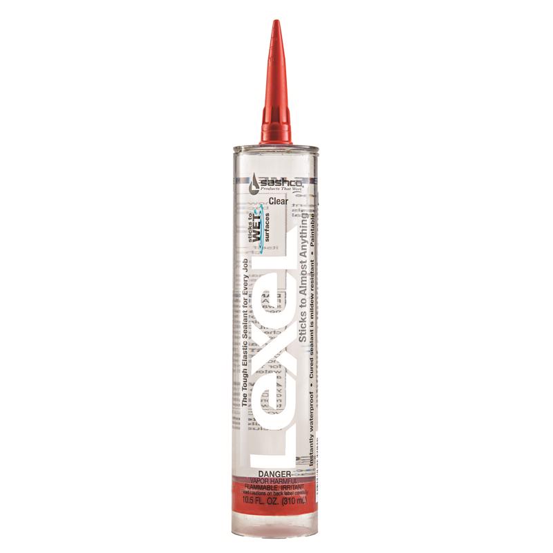 Sashco Lexel Clear Synthetic Rubber All Purpose Caulk 10.5 oz