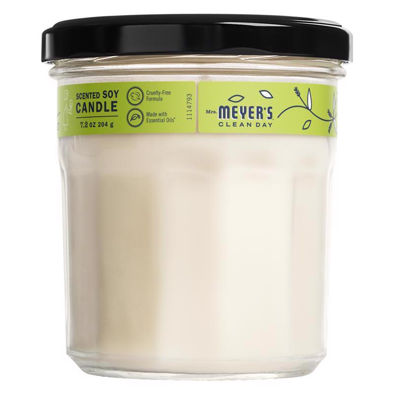 Mrs. Meyer's Clean Day Ivory Lemon Verbena Scent Soy Air Freshener Candle 7.2 oz