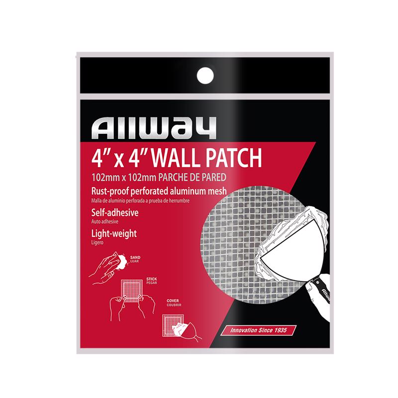 Allway 4 in. L X 4 in. W Fiberglass White Self Adhesive Drywall Mesh Patch