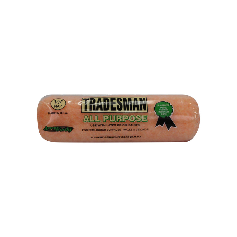 ArroWorthy Tradesman Polyester 9 in. W X 1/2 in. Paint Roller Cover 1 pk