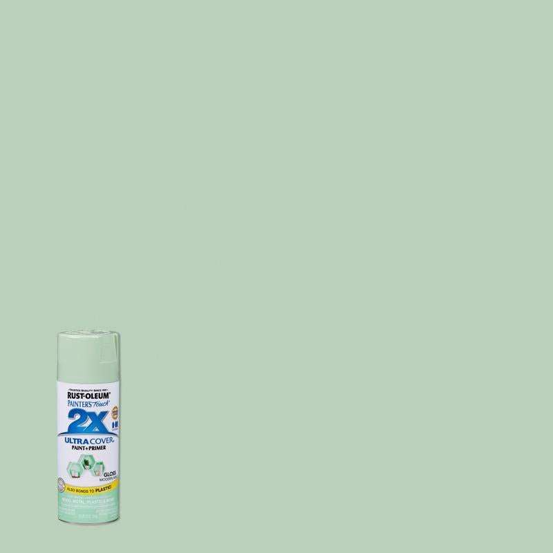 Rust-Oleum Painter's Touch 2X Ultra Cover Gloss Modern Mint Paint+Primer Spray Paint 12 oz
