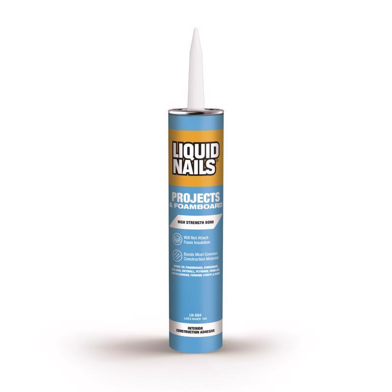 Liquid Nails Projects & Foamboard High Strength Latex Off White Adhesive 10 oz
