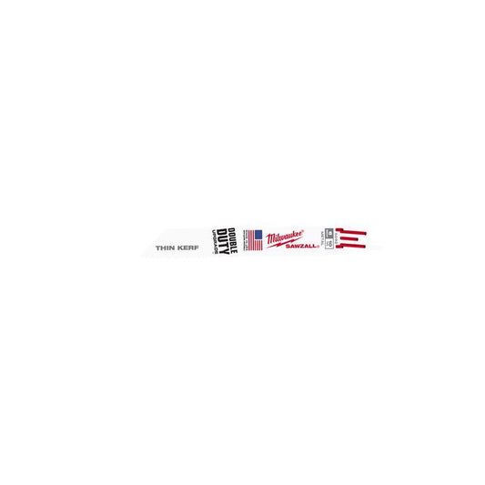 Milwaukee Sawzall 6 in. Bi-Metal Double Duty Upgrade Reciprocating Saw Blade 10 TPI 5 pk