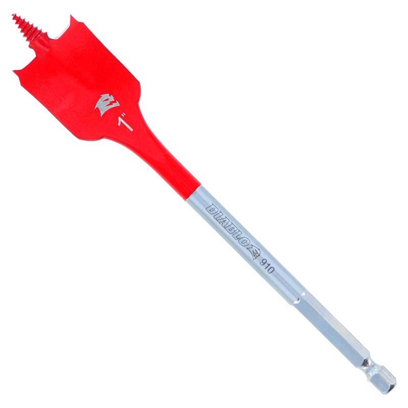 Diablo 1 in. X 6 in. L High Speed Steel Clean Wood Spade Bit Hex Shank 2 pk