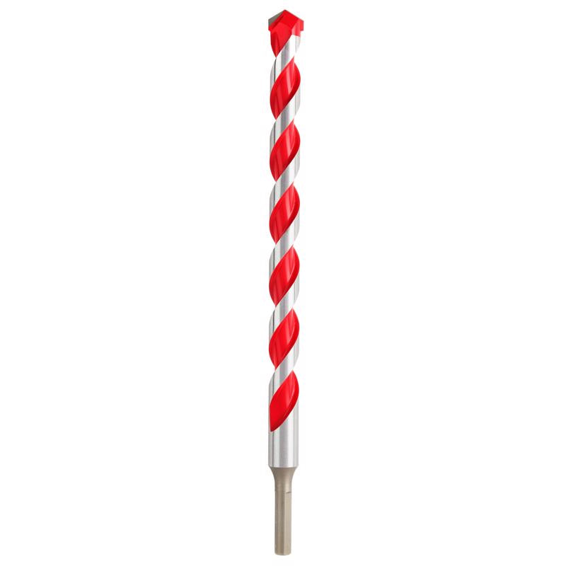Milwaukee 3/4 in. X 12 in. L Carbide Hammer Drill Bit 3-Flat Shank 1 pk