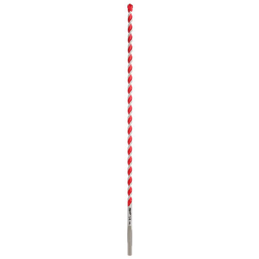 Milwaukee 1/4 in. X 12 in. L Carbide Hammer Drill Bit 3-Flat Shank 1 pk