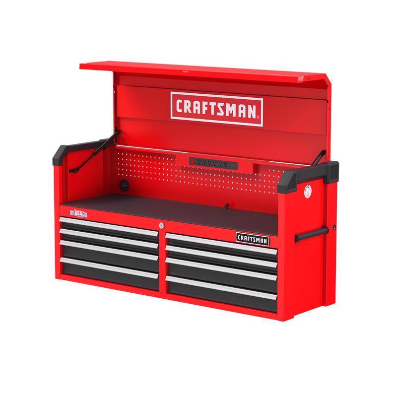 Craftsman S2000 52 in. 8 drawer Steel Tool Chest 24.7 in. H X 16 in. D