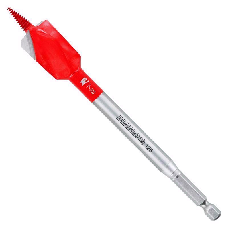 Diablo Demo Demon 7/8 in. X 6 in. L High Carbon Steel Nail-Embedded Wood Spade Bit Hex Shank 1 pk