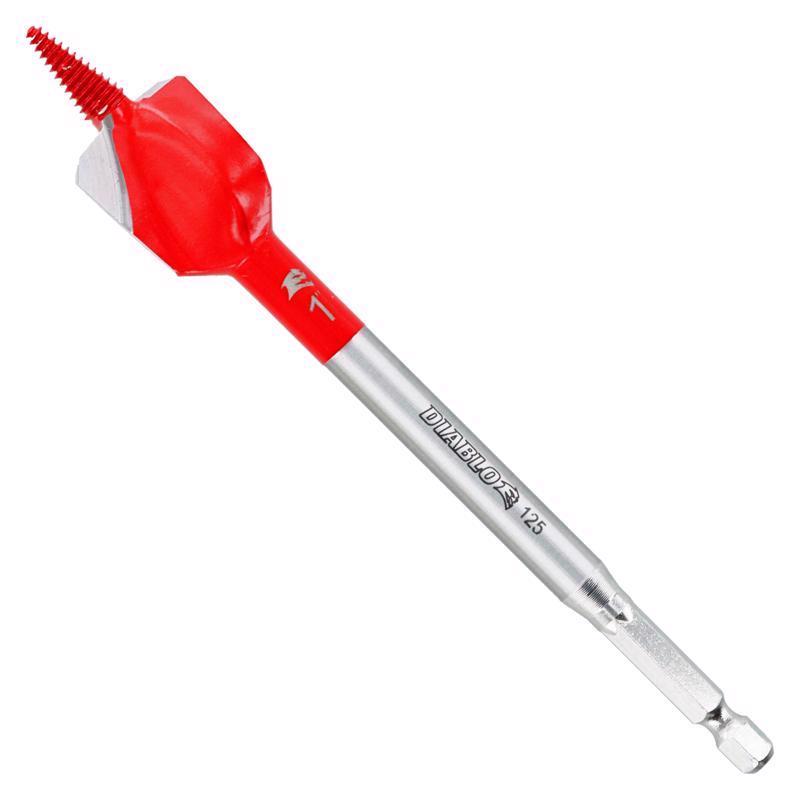 Diablo Demo Demon 1 in. X 6 in. L High Carbon Steel Nail-Embedded Wood Spade Bit Hex Shank 1 pk