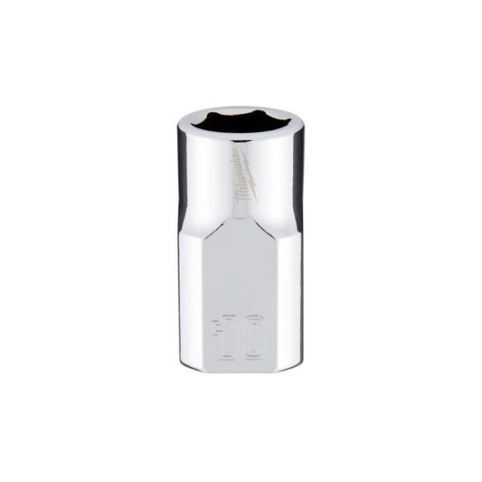 Milwaukee 10 mm X 3/8 in. drive Metric 6 Point Standard Socket 1 pc