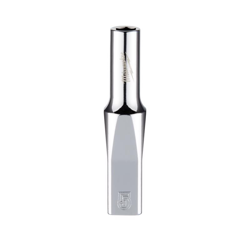 Milwaukee 5 mm X 1/4 in. drive Metric 6 Point Standard Deep Socket 1 pc
