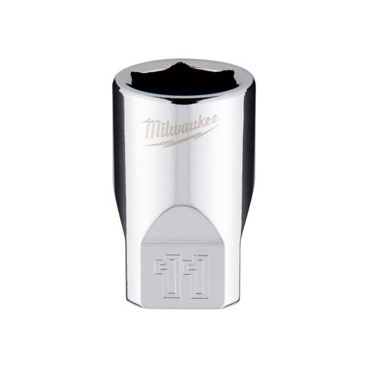 Milwaukee 11 mm X 1/4 in. drive Metric 6 Point Standard Socket 1 pc