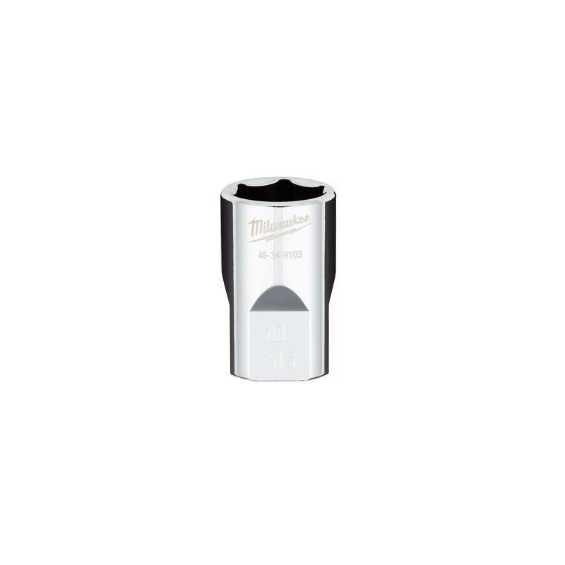 Milwaukee 11/16 in. X 1/2 in. drive SAE 6 Point Standard Deep Socket 1 pc