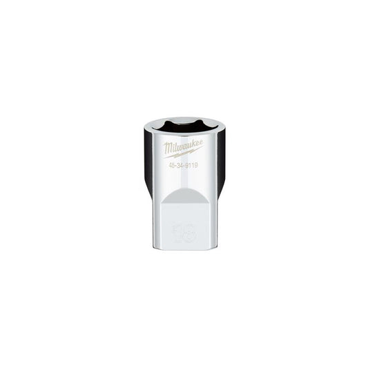 Milwaukee 18 mm X 1/2 in. drive Metric 6 Point Standard Deep Socket 1 pc