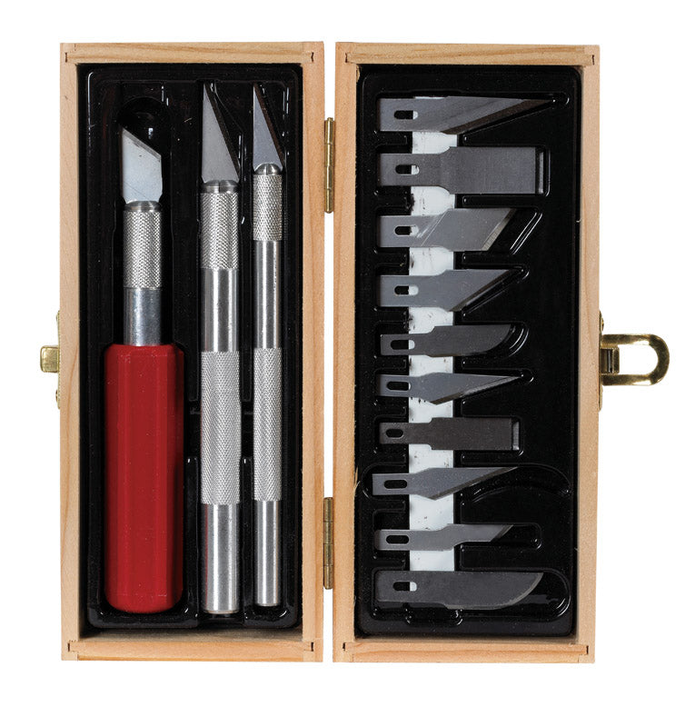 Ace Fixed Blade Hobby Knife Set Black/Red 1 pk