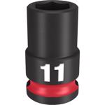 Milwaukee Shockwave 11 mm X 3/8 in. drive Metric/SAE 6 Point Standard Impact Socket 1 pc