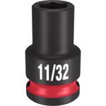 Milwaukee Shockwave 11/32 in. X 3/8 in. drive SAE 6 Point Standard Impact Socket 1 pc