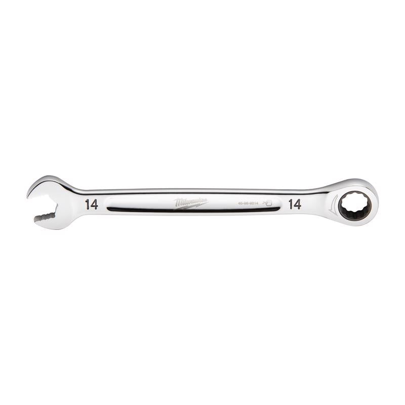 Milwaukee 14 mm X 14 mm 12 Point Metric Ratcheting Combination Wrench 7.8 in. L 1 pc