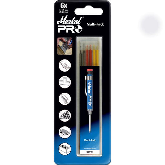 Markal Pro 7 in. L Mechanical Carpenter Pencil Replacement Tips Assorted 6 pc
