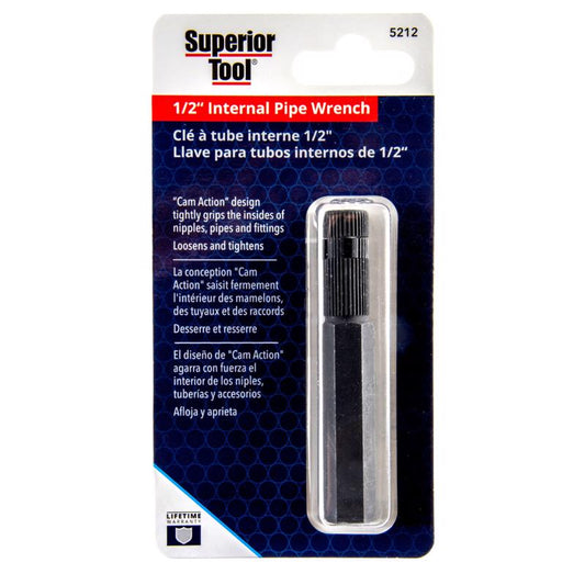 Superior Tool Internal Pipe Wrench 3-1/16 in. L Silver 1 pc