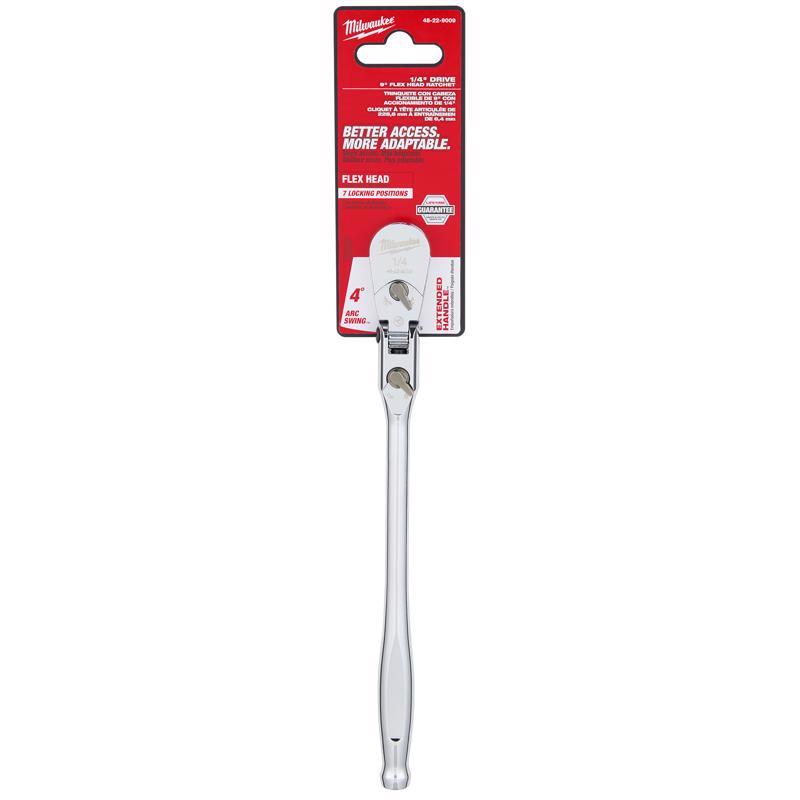 Milwaukee 1/4 in. drive Flex Head Ratchet 90 teeth