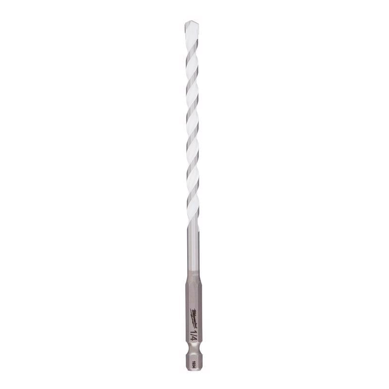 Milwaukee Shockwave 1/4 in. X 6 in. L Carbide Percussion Drill Bit Hex Shank 1 pc