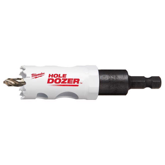 Milwaukee Hole Dozer 1 in. Bi-Metal 2.7 in. L X 3/8 in. D Hole Saw with Arbor and Pilot Bit
