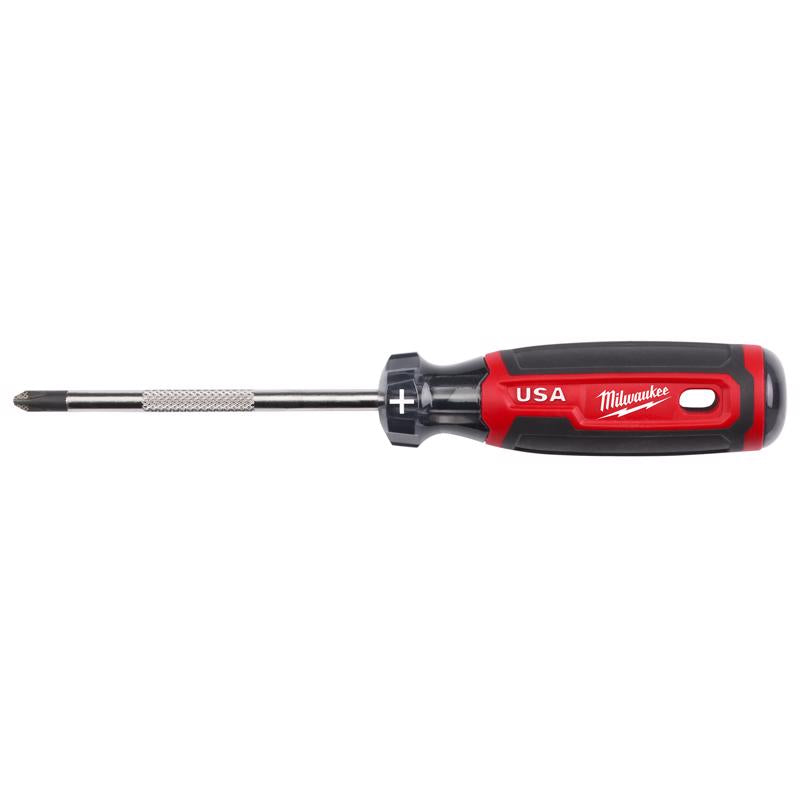 Milwaukee Made in USA Cushion Grip #2 Phillips Made in USA Screwdriver 1 pk