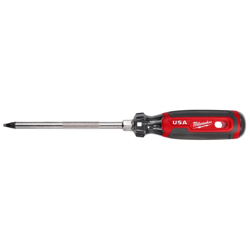 Milwaukee Made in USA Cushion Grip #3 Square Made in USA Screwdriver 1 pk