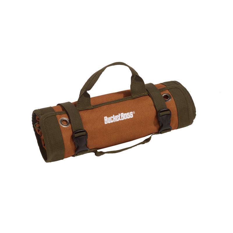 Bucket Boss 6 in. W Canvas Tool Roll Pouch 6 pocket Brown 1 pc