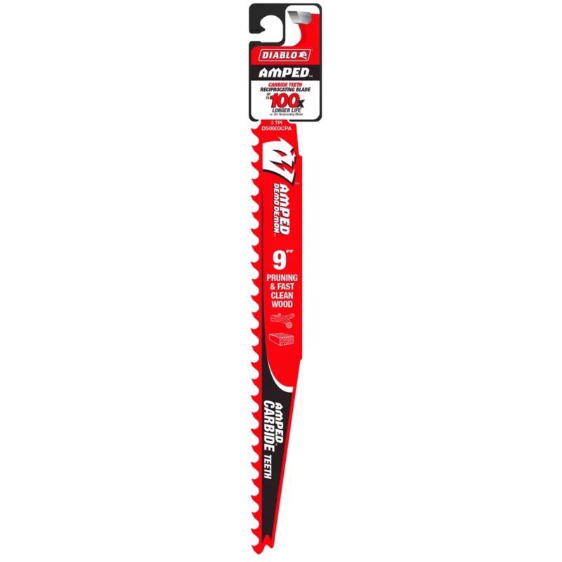 Diablo Amped Demo Demon 9 in. Carbide Tipped Reciprocating Saw Blade 3 TPI 1 pk